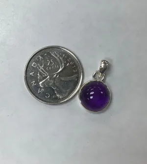 Small Round Amethyst Pendant