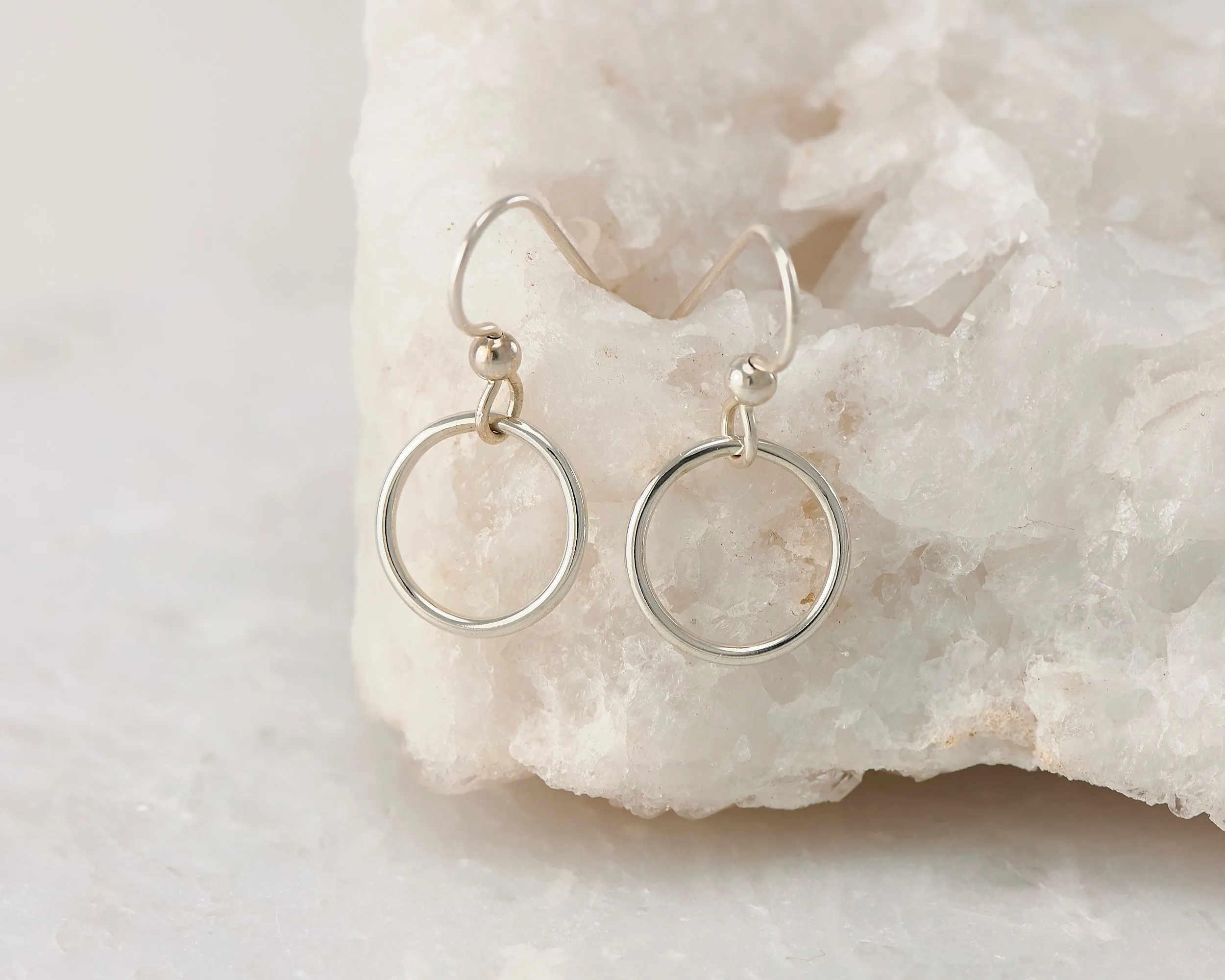 Small Silver Hoop Earrings