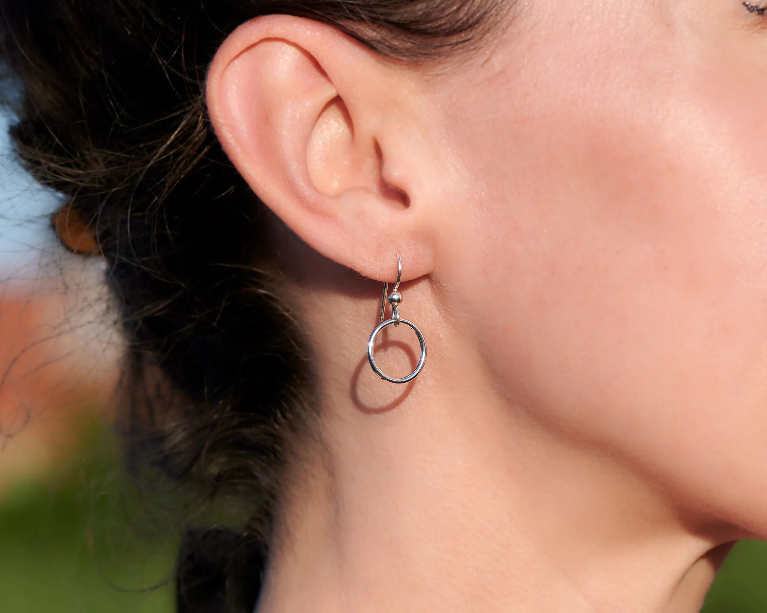 Small Silver Hoop Earrings