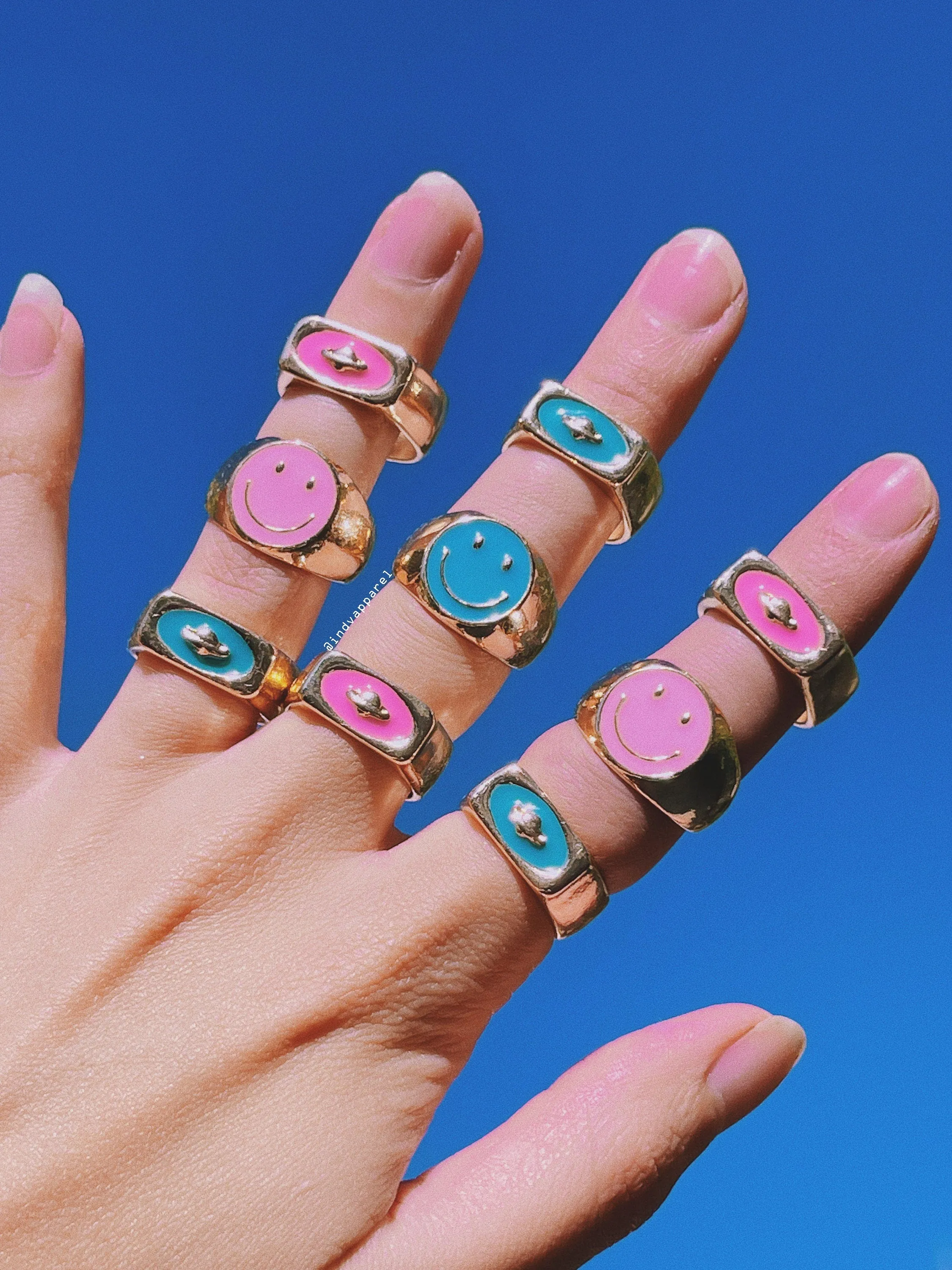 Smiley Signet Rings