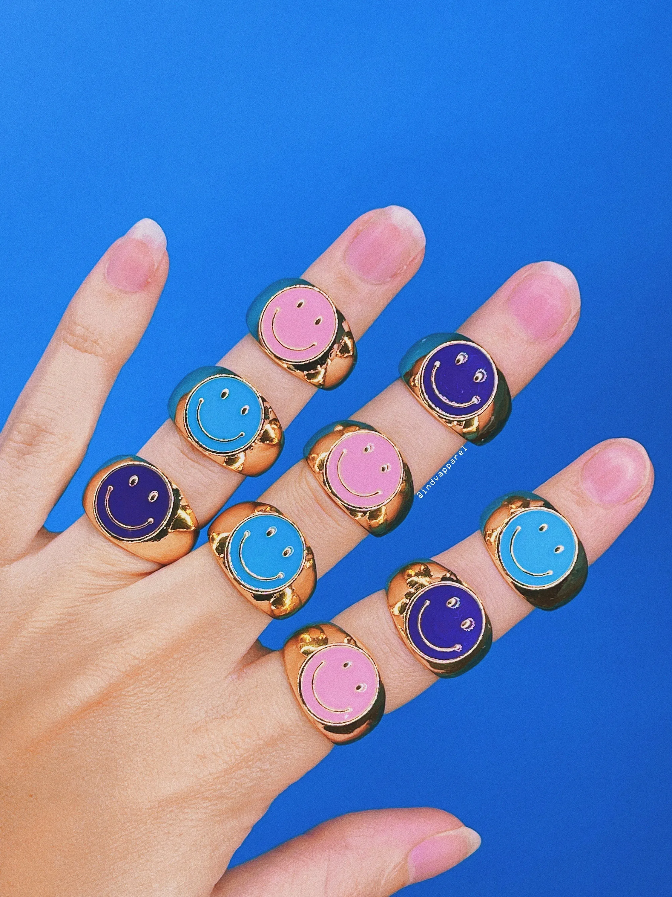 Smiley Signet Rings