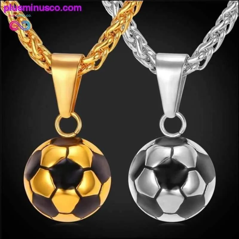 Soccer/football Pendant With Stainless Steel Gold Color