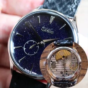 Solas Watches - Sólás&nbsp;Starlight&nbsp;Silver - Aventurine&nbsp;Dial   Micro-Rotor