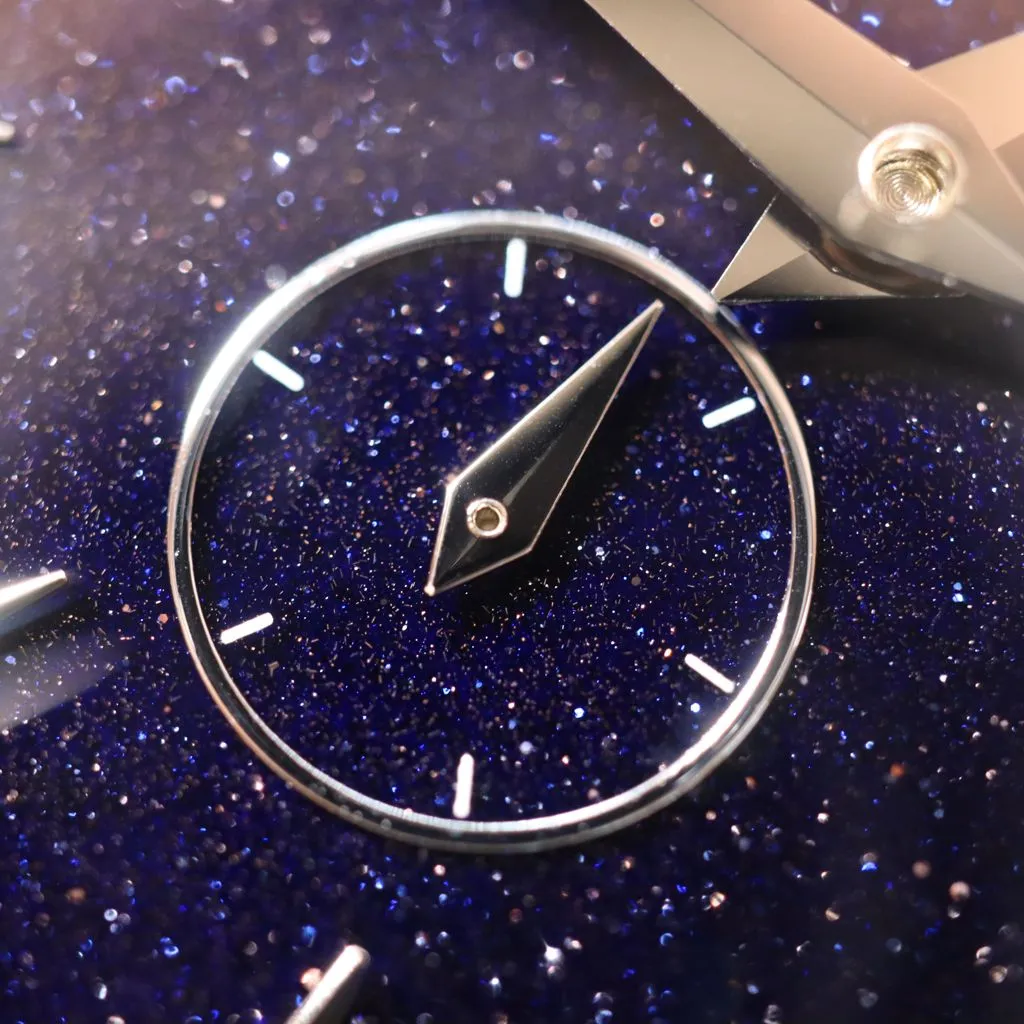 Solas Watches - Sólás&nbsp;Starlight&nbsp;Silver - Aventurine&nbsp;Dial   Micro-Rotor