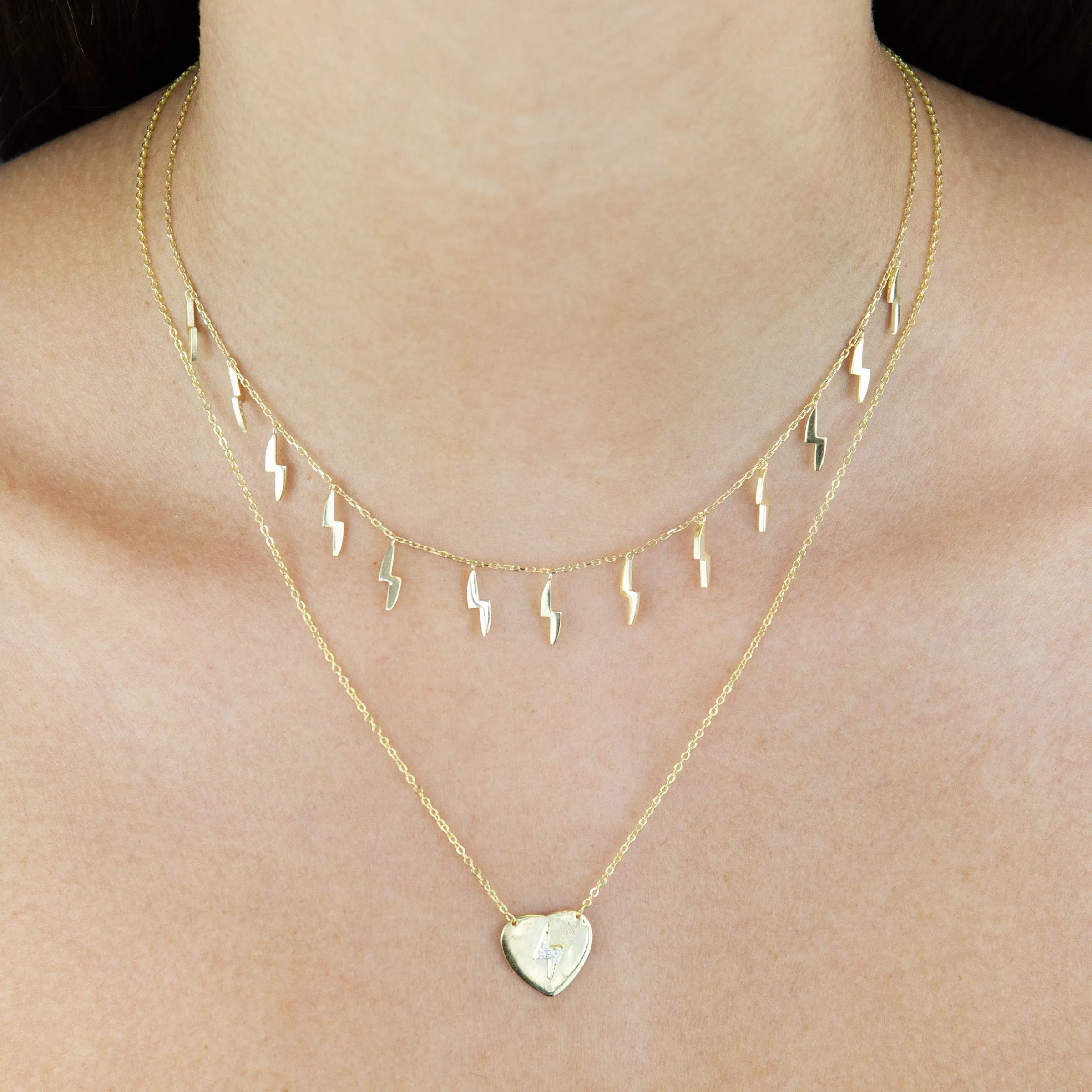 Solid Dangling Bolt Necklace
