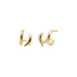 Solid Double Strand Open Hoop Earring