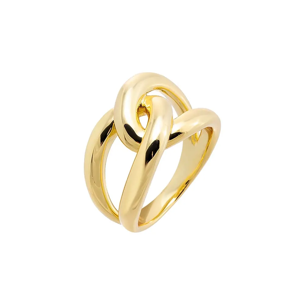 Solid Intertwined Chunky Chain Ring