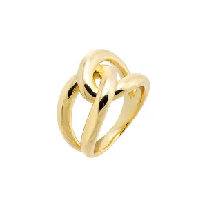 Solid Intertwined Chunky Chain Ring