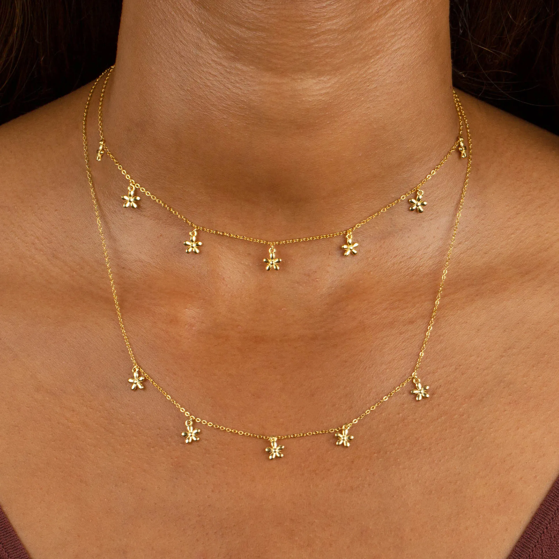 Solid Multi Flower Choker