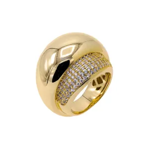 Solid/Pavé Double Dome Chunky Ring