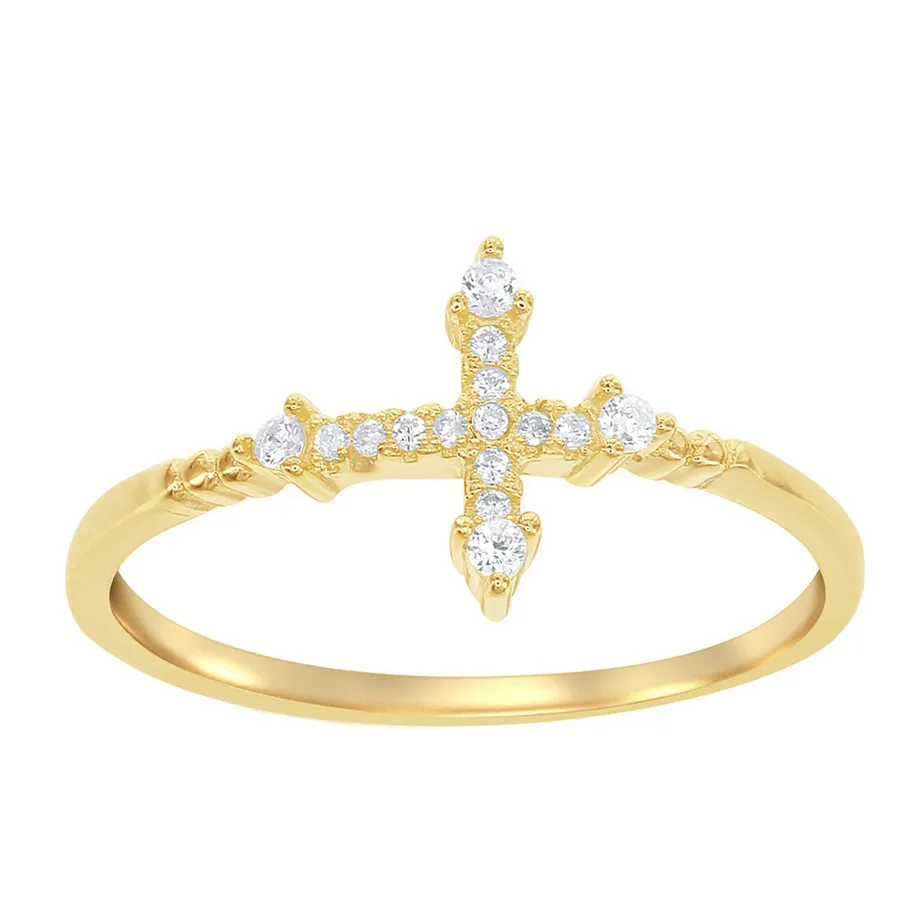 Sparkle Cross Ring