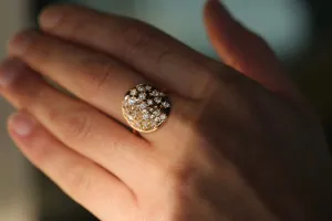 Starry Night Diamond Disc Ring