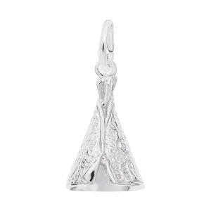 Sterling Silver 3D Teepee Charm Pendant
