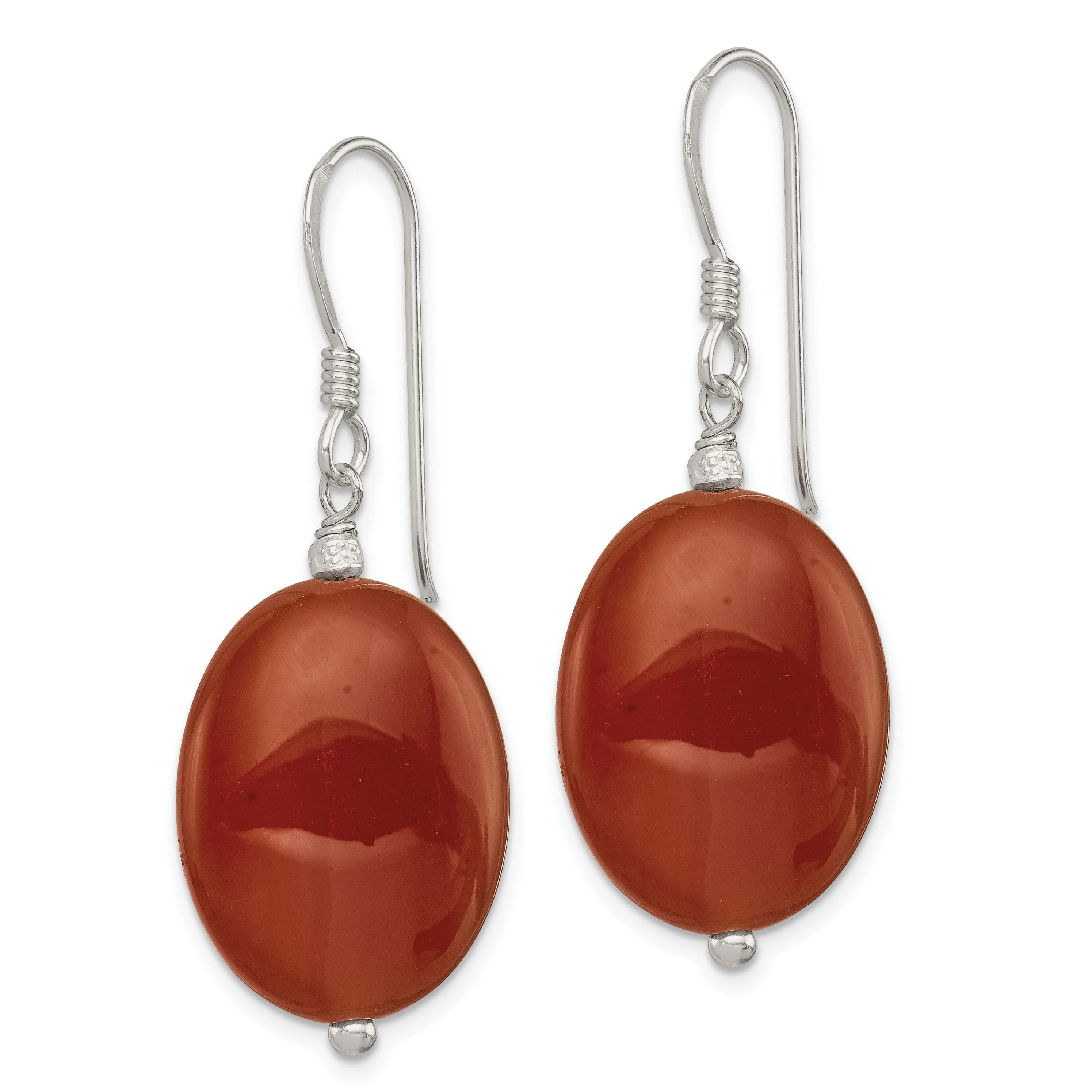 Sterling Silver Carnelian Dangle Earrings