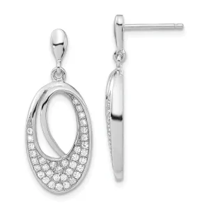 Sterling Silver Cubic Zirconia Dangle Earrings