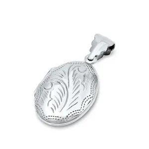 Sterling Silver Cute Classic Vintage Locket Pendant Love Keepsake Charm 925 New