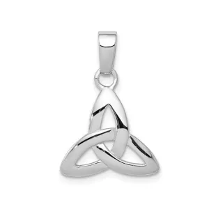 Sterling Silver Rhodium Plated Trinity Pendant