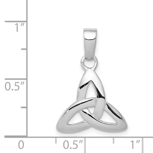 Sterling Silver Rhodium Plated Trinity Pendant