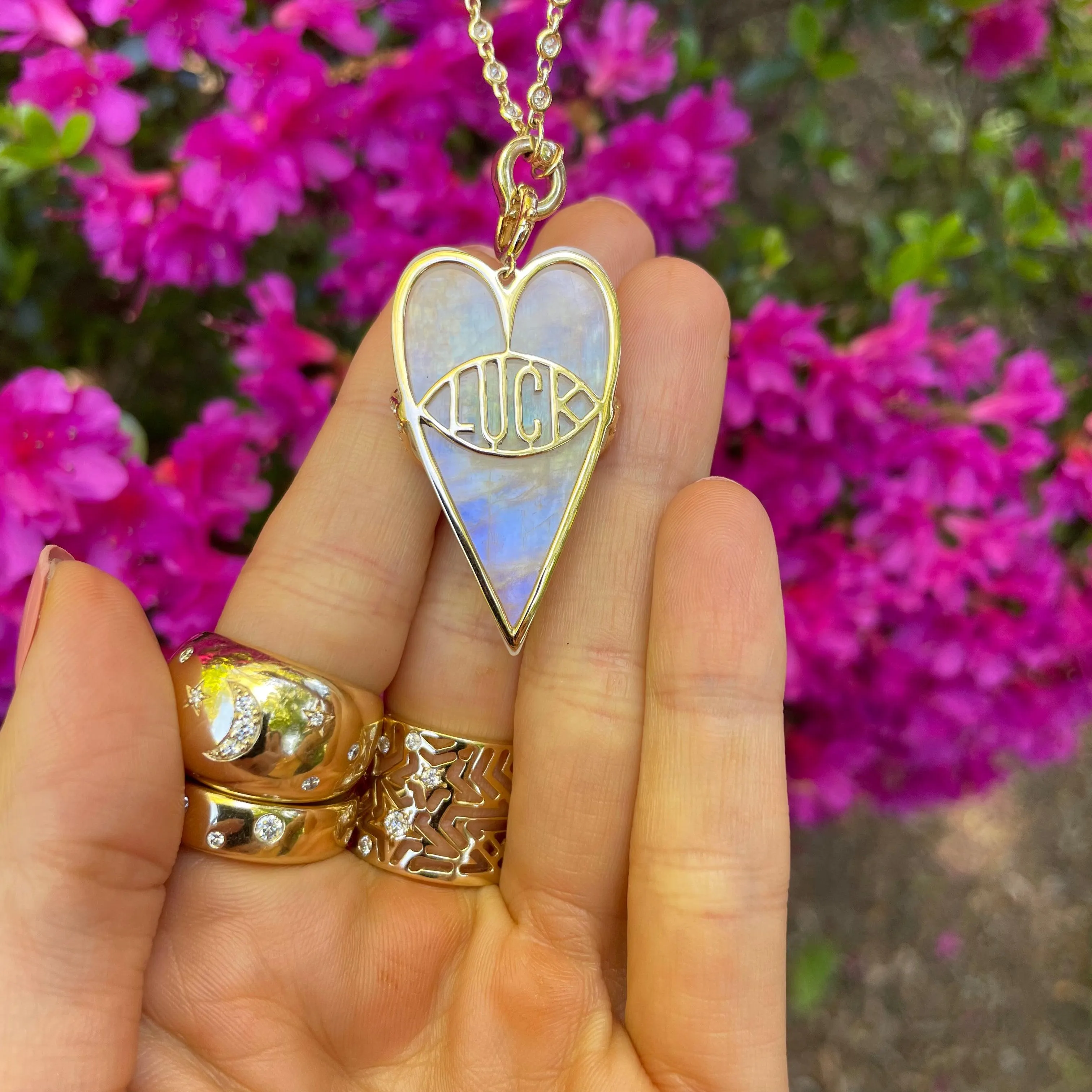 Stoned Heart Pendants