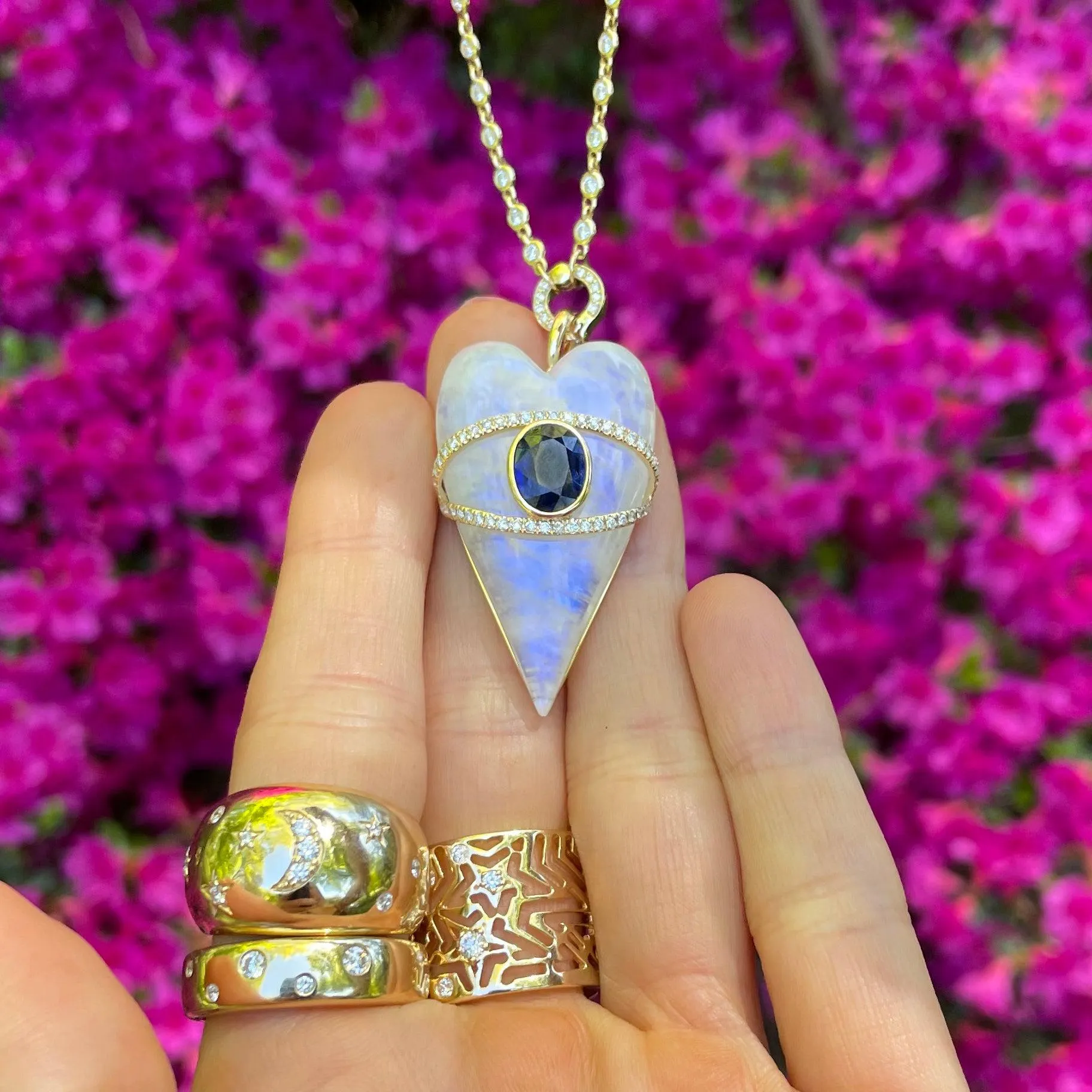 Stoned Heart Pendants