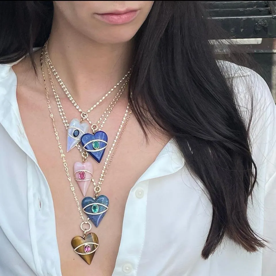 Stoned Heart Pendants