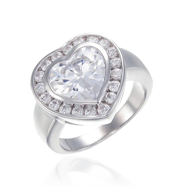 Superb Heart Cocktail Ring