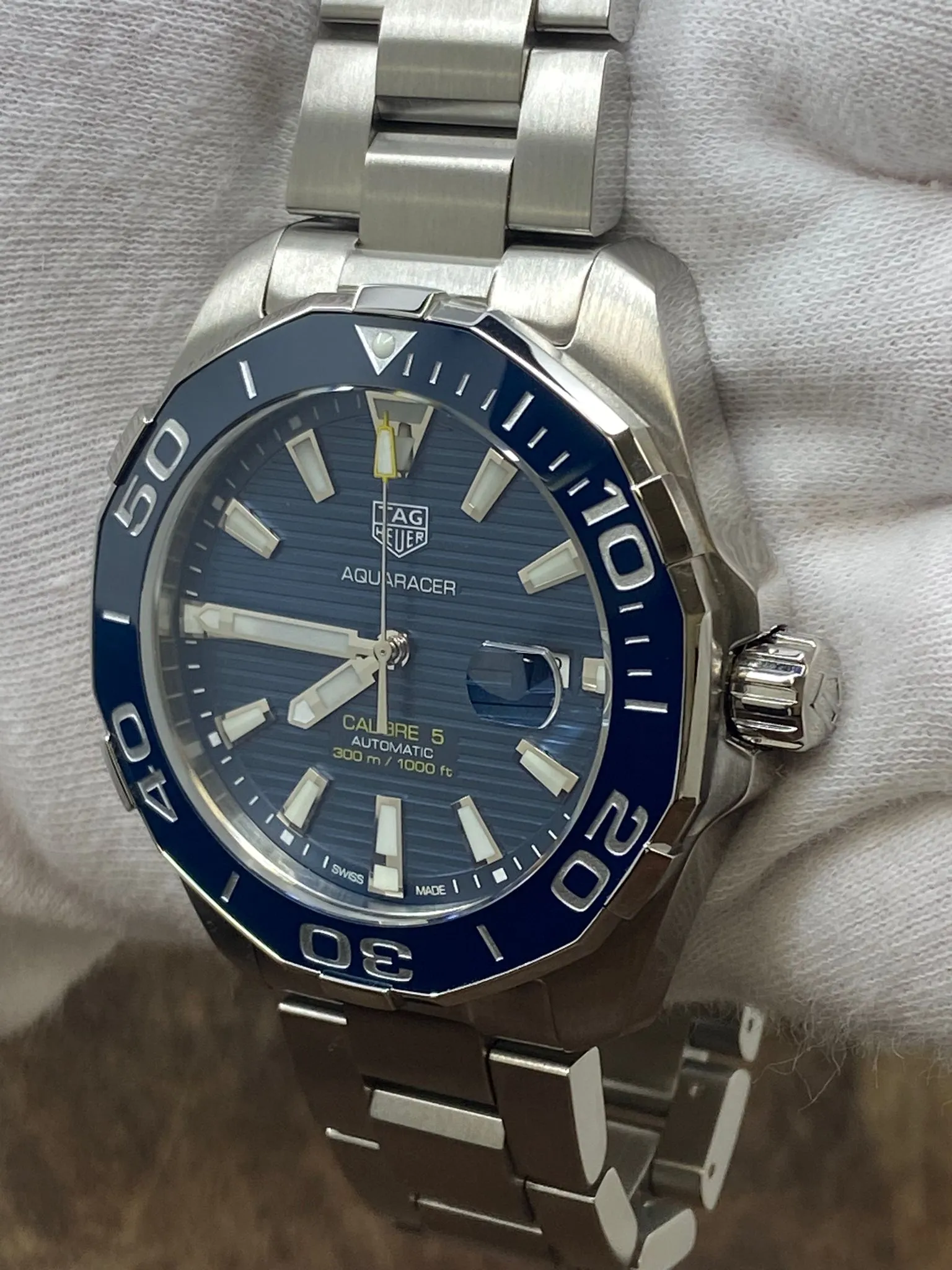 TAG Heuer Aquaracer WAY201B.BA0927 Blue Dial Automatic Men's Watch