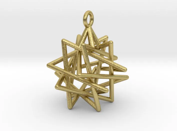 Tetrahedron Compound Necklace (Metal)