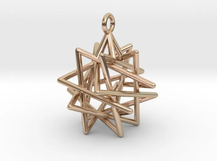Tetrahedron Compound Necklace (Metal)