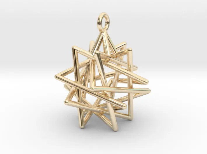 Tetrahedron Compound Necklace (Metal)
