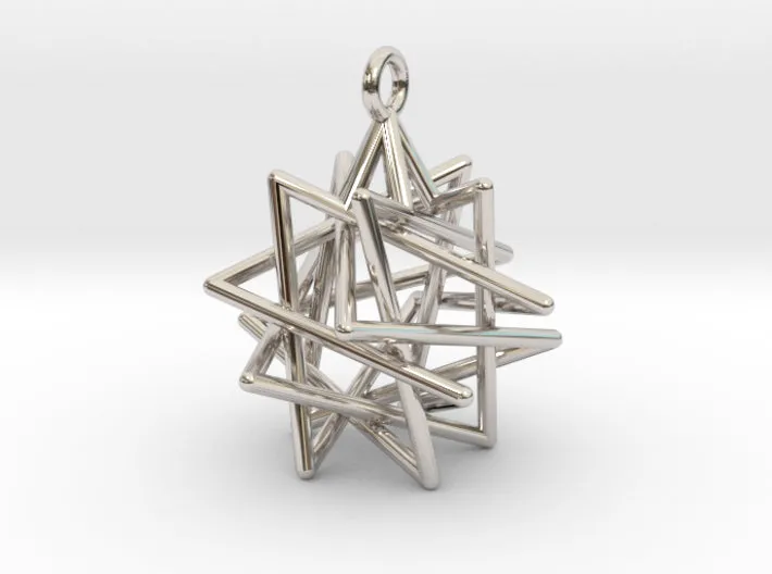 Tetrahedron Compound Necklace (Metal)