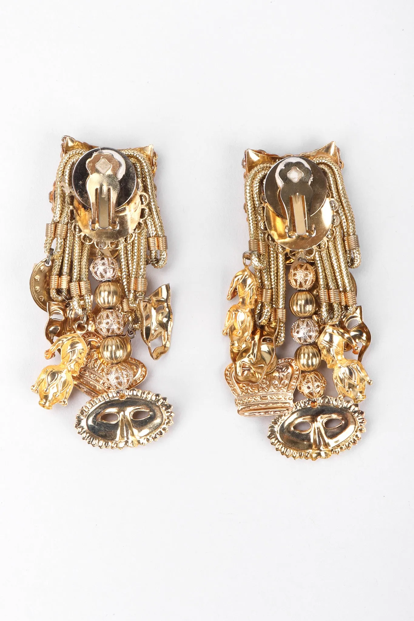 Thespian Mask Charm Earrings