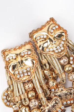 Thespian Mask Charm Earrings
