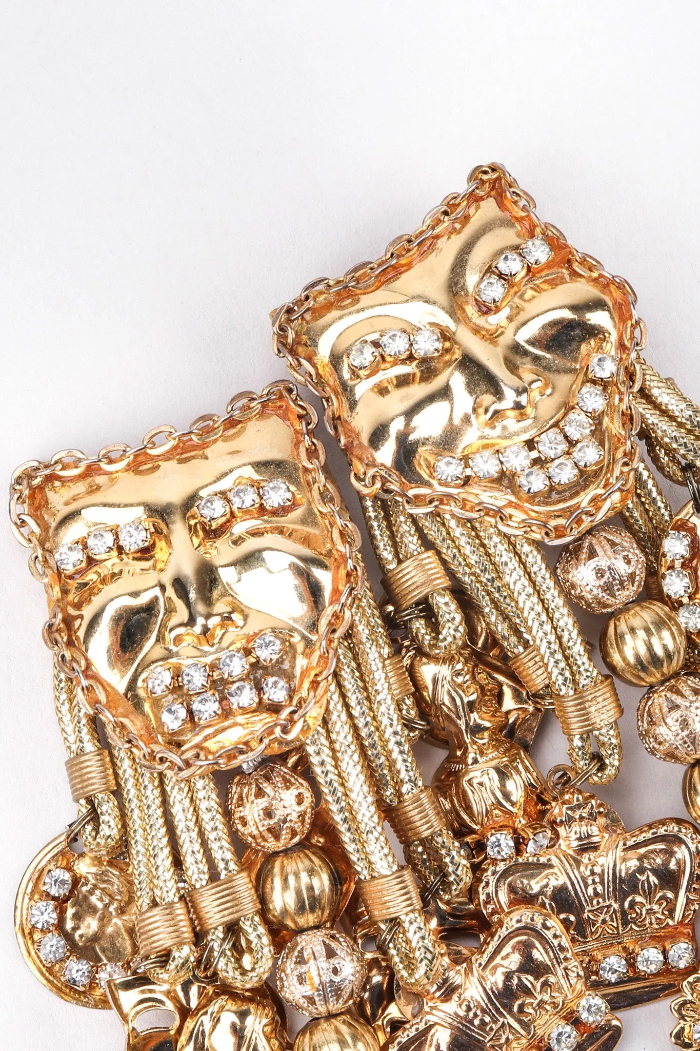 Thespian Mask Charm Earrings