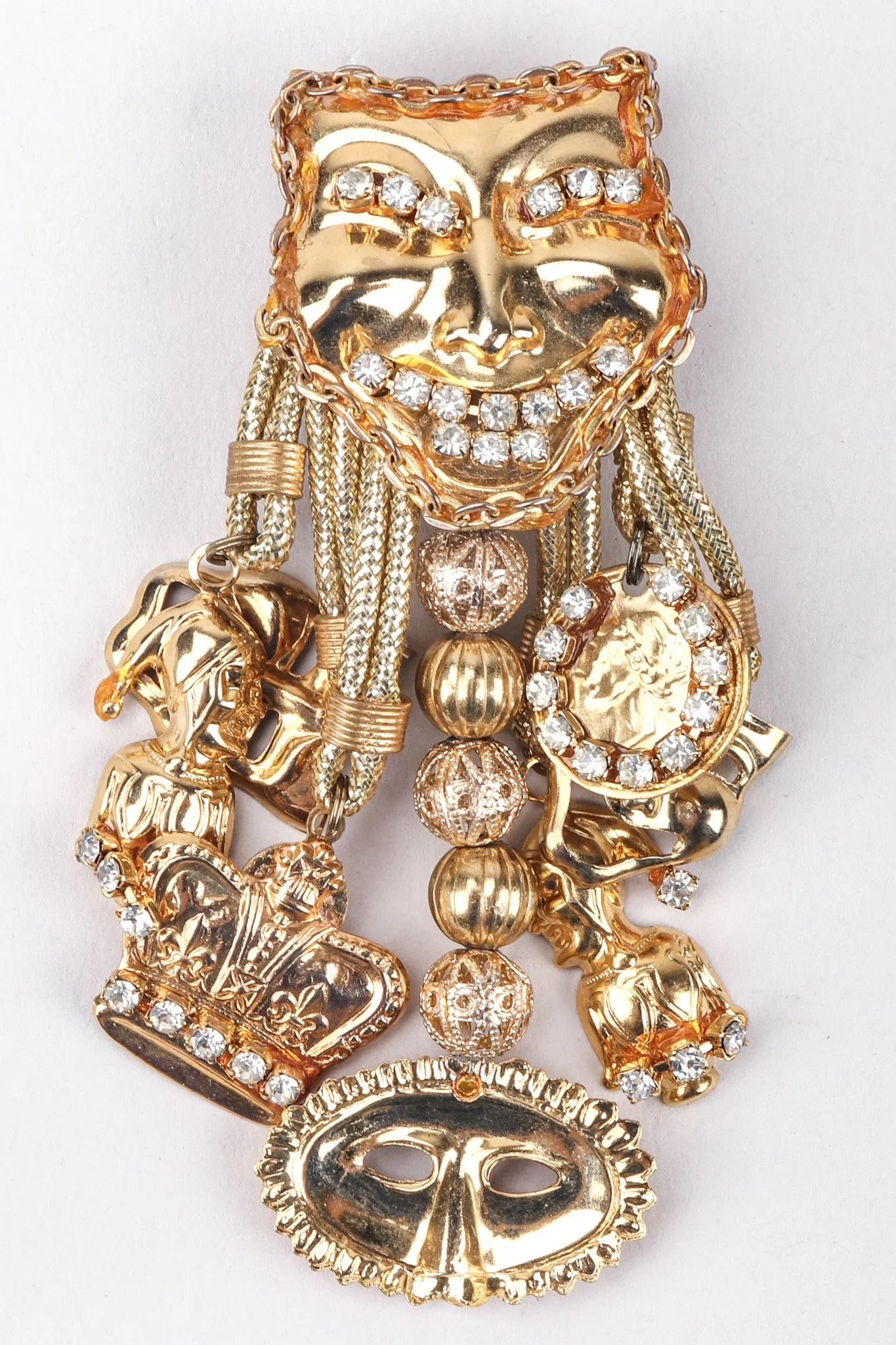 Thespian Mask Charm Earrings