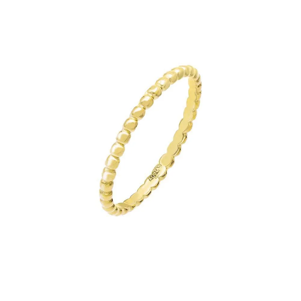 Thin Beaded Eternity Ring