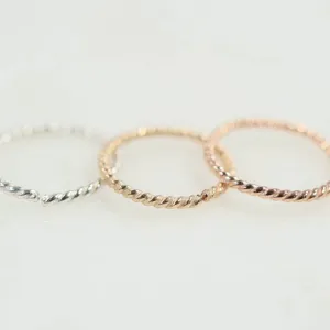 Tiny Hoop Earring Dot Twist Endless - SINGLE, Choose Your Diameter, Gauge, Metal