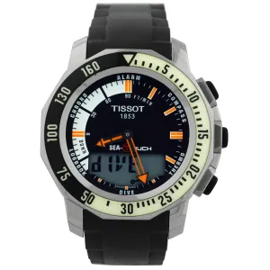 Tissot Men's Sea-Touch Stainless Steel 44mm Black Digital Dial Watch Reference #: T026.420.17.281.00