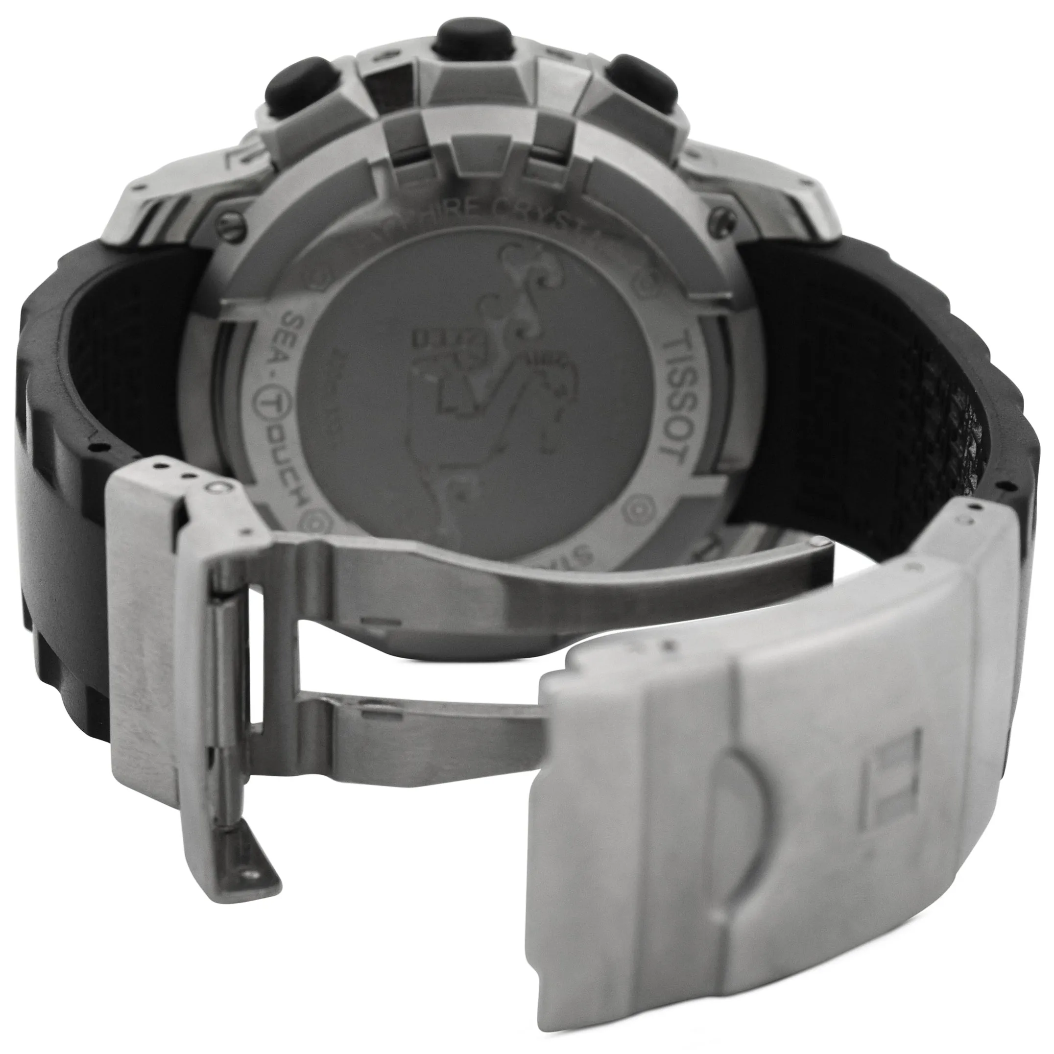 Tissot Men's Sea-Touch Stainless Steel 44mm Black Digital Dial Watch Reference #: T026.420.17.281.00