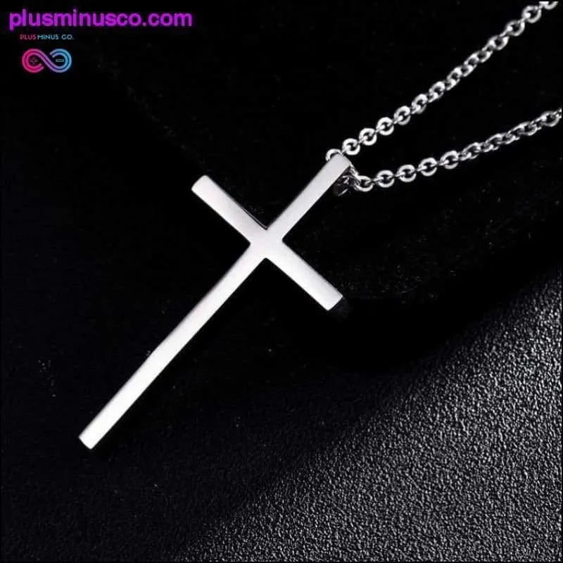 Titanium Steel Cross Pendant Prayer Necklace