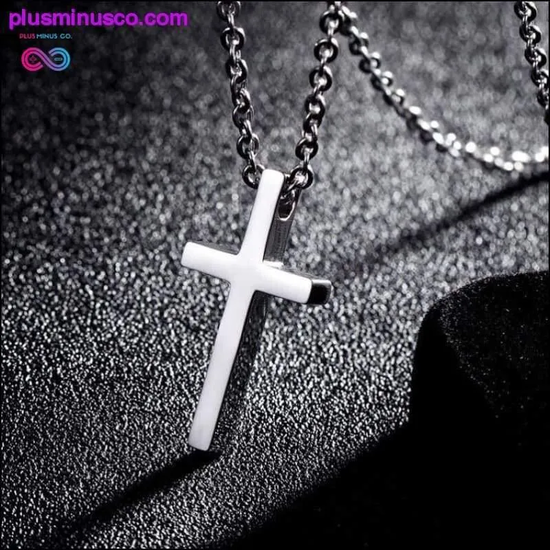 Titanium Steel Cross Pendant Prayer Necklace