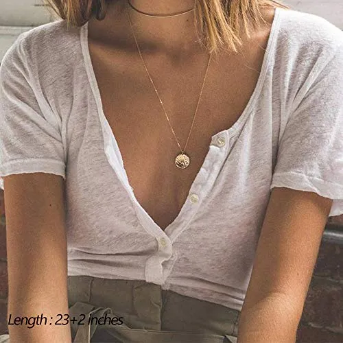 Turandoss Dainty Layering Pearls Necklace