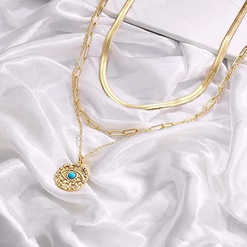 Turandoss Dainty Layering Pearls Necklace