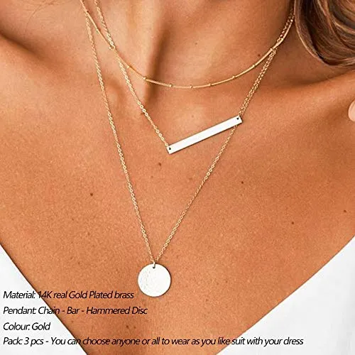 Turandoss Dainty Layering Pearls Necklace