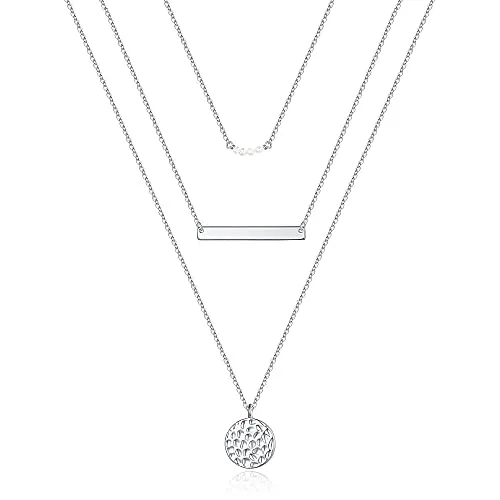 Turandoss Dainty Layering Pearls Necklace