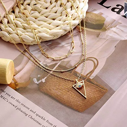 Turandoss Dainty Layering Pearls Necklace