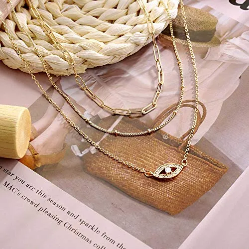 Turandoss Dainty Layering Pearls Necklace