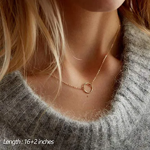 Turandoss Dainty Layering Pearls Necklace