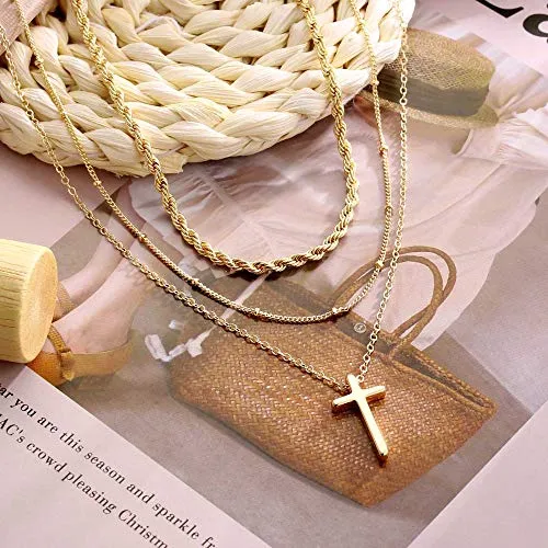 Turandoss Dainty Layering Pearls Necklace