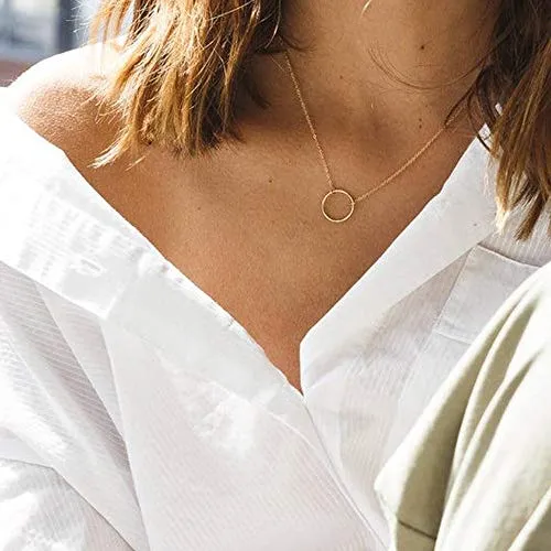 Turandoss Dainty Layering Pearls Necklace